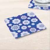 bloempatroon kartonnen onderzetters (Schuin)