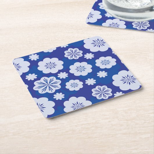 bloempatroon kartonnen onderzetters (Schuin)