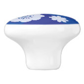 bloempatroon keramische knop (Zijkant)