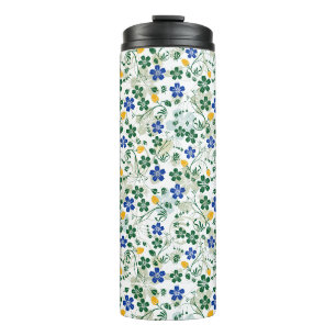 Bloempatroon kleine bloemen 13.w Geen BG Thermosbeker