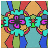 bloempatroon kleurig stof (Close Up)