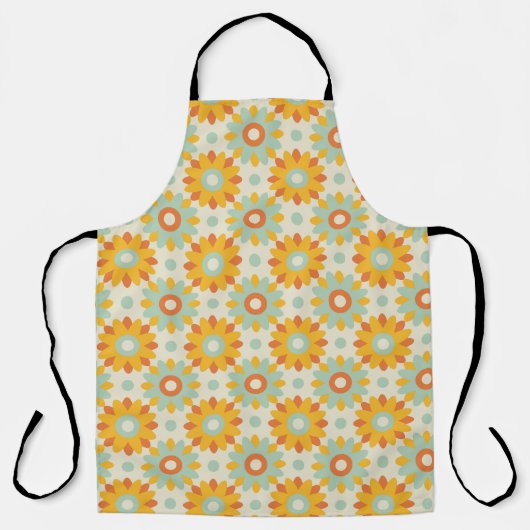 Bloempatroon Kleurrijke wilde bloemen abstract Schort (Voorkant)