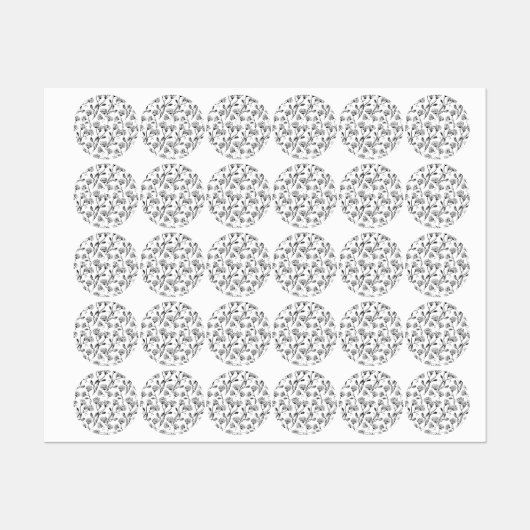 Bloempatroon Labels (Vel)