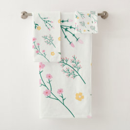 Bloempatroon Lente Bloemen Bad Handdoek