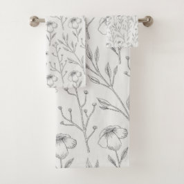 Bloempatroon Lente Bloemen Bad Handdoek