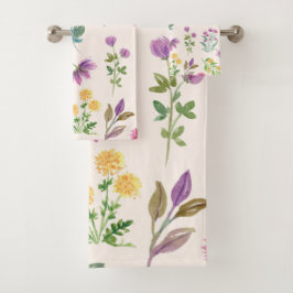 Bloempatroon Lente Bloemen Bad Handdoek