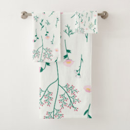 Bloempatroon Lente Bloemen Bad Handdoek
