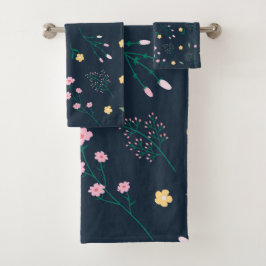 Bloempatroon Lente Bloemen Bad Handdoek