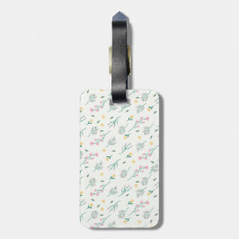 Bloempatroon Lente Bloemen Bagagelabel