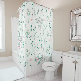 Bloempatroon Lente Bloemen Douchegordijn