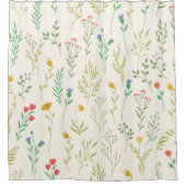 Bloempatroon Lente Bloemen Douchegordijn (Voorkant)