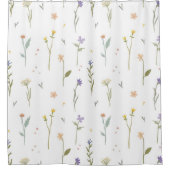 Bloempatroon Lente Bloemen Douchegordijn (Voorkant)