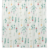 Bloempatroon Lente Bloemen Douchegordijn (Voorkant)