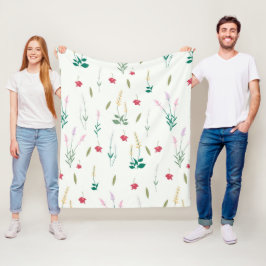 Bloempatroon Lente Bloemen Fleece Deken