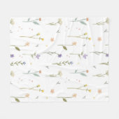 Bloempatroon Lente Bloemen Fleece Deken (Voorkant (Horizontaal))