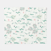 Bloempatroon Lente Bloemen Fleece Deken (Voorkant (Horizontaal))