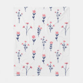 Bloempatroon Lente Bloemen Fleece Deken (Voorkant)