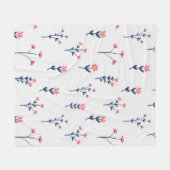 Bloempatroon Lente Bloemen Fleece Deken (Voorkant (Horizontaal))