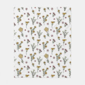 Bloempatroon Lente Bloemen Fleece Deken (Voorkant)