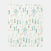 Bloempatroon Lente Bloemen Fleece Deken (Voorkant)