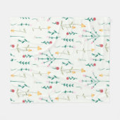Bloempatroon Lente Bloemen Fleece Deken (Voorkant (Horizontaal))