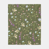 Bloempatroon Lente Bloemen Fleece Deken (Voorkant)