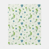 Bloempatroon Lente Bloemen Fleece Deken (Voorkant)