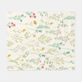 Bloempatroon Lente Bloemen Fleece Deken (Voorkant (Horizontaal))
