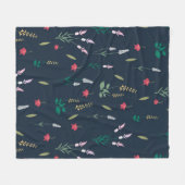 Bloempatroon Lente Bloemen Fleece Deken (Voorkant (Horizontaal))