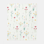 Bloempatroon Lente Bloemen Fleece Deken (Voorkant)