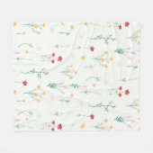 Bloempatroon Lente Bloemen Fleece Deken (Voorkant (Horizontaal))