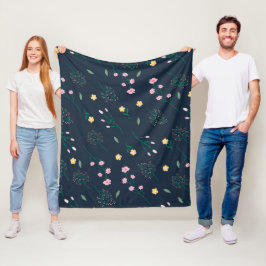 Bloempatroon Lente Bloemen Fleece Deken