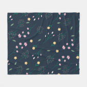 Bloempatroon Lente Bloemen Fleece Deken (Voorkant (Horizontaal))