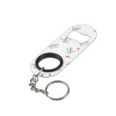 Bloempatroon Lente Bloemen Mini Flessenopener (Achterkant Gekanteld)