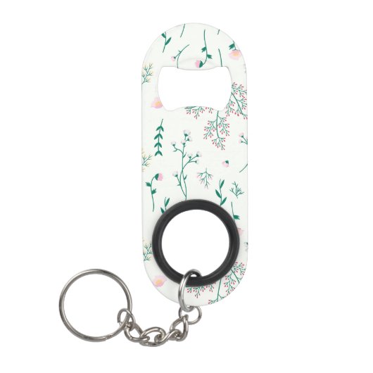 Bloempatroon Lente Bloemen Mini Flessenopener (Voorkant)