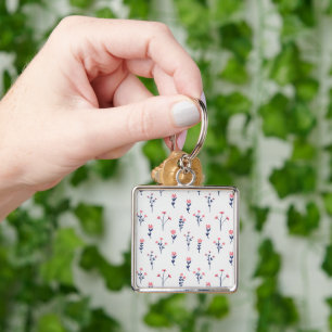 Bloempatroon Lente Bloemen Sleutelhanger