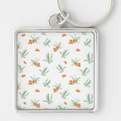 Bloempatroon Lente Bloemen Sleutelhanger (Voorkant)