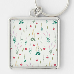 Bloempatroon Lente Bloemen Sleutelhanger