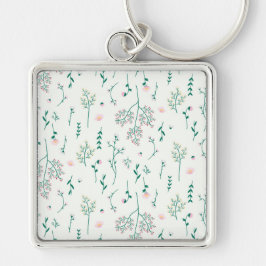 Bloempatroon Lente Bloemen Sleutelhanger