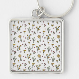 Bloempatroon Lente Bloemen Sleutelhanger