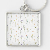 Bloempatroon Lente Bloemen Sleutelhanger (Voorkant)