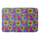Bloempatroon met abstracte lijn art 10 - Bathmat Badmat (Voorkant)