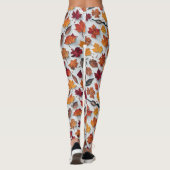 Bloempatroon met gevallen bladeren 4 - Leggings (Achterkant)