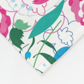 Bloempatroon met kleurrijk boeket. fleece deken (Hoek)