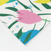 Bloempatroon met kleurrijk boeket. fleece deken (Hoek)
