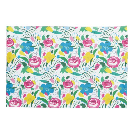 Bloempatroon met kleurrijk boeket. kussensloop (Achterkant)