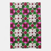 Bloempatroon met kleurrijke bloemen theedoek (Verticaal)