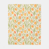 Bloempatroon met tulpen fleece deken (Voorkant)