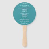 Bloempatroon Mexicaanse bruiloft programma Handwaaier (Achterkant)