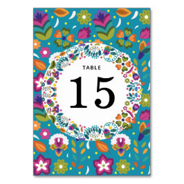 Bloempatroon Mexicaanse stijl bruiloft Kaart